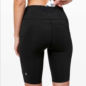NEW Black Lululemon Fast and Free 10” Biker Shorts